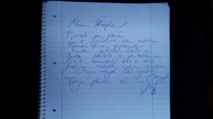 First verse for Tvoje Plave Oci